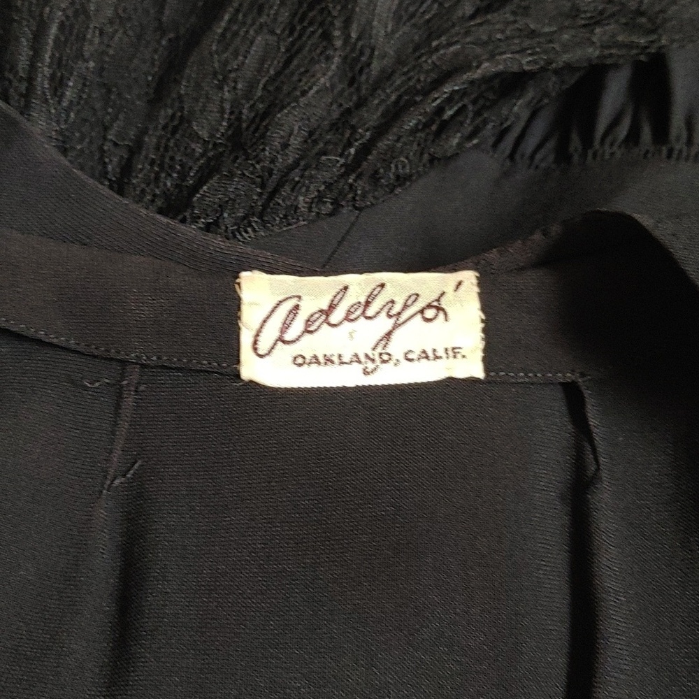 Addys' California Very Vintage Black Gown Size M - Picture 8 of 16